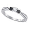 10kt White Gold Women's Round Diamond 3-stone Tapered Bridal Wedding Engagement Ring 3/8 Cttw - FREE Shipping (US/CAN)-Gold & Diamond Engagement & Anniversary Rings-5-JadeMoghul Inc.
