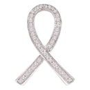 10kt White Gold Women's Round Diamond Awareness Ribbon Pendant 1-10 Cttw - FREE Shipping (US/CAN)-Gold & Diamond Pendants & Necklaces-JadeMoghul Inc.