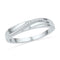 10kt White Gold Women's Round Diamond Band Ring 1/20 Cttw - FREE Shipping (US/CAN)-Gold & Diamond Bands-5-JadeMoghul Inc.