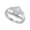 10kt White Gold Women's Round Diamond Bridal Wedding Engagement Ring Band Set 1/3 Cttw - FREE Shipping (US/CAN)-Gold & Diamond Wedding Ring Sets-5.5-JadeMoghul Inc.