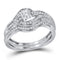 10kt White Gold Women's Round Diamond Bridal Wedding Engagement Ring Band Set 1/3 Cttw - FREE Shipping (US/CAN)-Wedding Jewelry-6-JadeMoghul Inc.