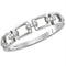 10kt White Gold Womens Round Diamond Chain Link Stackable Band Ring .03 Cttw-Gold & Diamond Rings-11-JadeMoghul Inc.