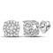 10kt White Gold Women's Round Diamond Cindy's Dream Cluster Earrings 1-5 Cttw - FREE Shipping (USA/CAN)-Gold & Diamond Earrings-JadeMoghul Inc.