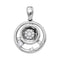 10kt White Gold Women's Round Diamond Circle Cluster Pendant 1-8 Cttw - FREE Shipping (US/CAN)-Gold & Diamond Pendants & Necklaces-JadeMoghul Inc.