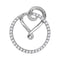 10kt White Gold Women's Round Diamond Circle Heart Love Pendant 1-3 Cttw - FREE Shipping (US/CAN)-Gold & Diamond Pendants & Necklaces-JadeMoghul Inc.
