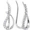 10kt White Gold Women's Round Diamond Climber Earrings 1-5 Cttw - FREE Shipping (US/CAN)-Gold & Diamond Earrings-JadeMoghul Inc.