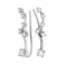 10kt White Gold Women's Round Diamond Climber Earrings 3-4 Cttw - FREE Shipping (US/CAN)-Gold & Diamond Earrings-JadeMoghul Inc.