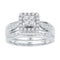 10kt White Gold Women's Round Diamond Cluster Bridal Wedding Engagement Ring Band Set 1/2 Cttw - FREE Shipping (US/CAN)-Wedding Jewelry-5-JadeMoghul Inc.