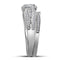 10kt White Gold Women's Round Diamond Cluster Bridal Wedding Engagement Ring Band Set 3/8 Cttw - FREE Shipping (US/CAN)-Wedding Jewelry-6-JadeMoghul Inc.