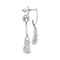 10kt White Gold Women's Round Diamond Cluster Dangle Screwback Earrings 1-5 Cttw - FREE Shipping (USA/CAN)-Gold & Diamond Earrings-JadeMoghul Inc.