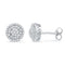 10kt White Gold Women's Round Diamond Concentric Cluster Screwback Earrings 1-2 Cttw - FREE Shipping (USA/CAN)-Gold & Diamond Earrings-JadeMoghul Inc.