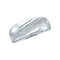 10kt White Gold Women's Round Diamond Contour Row Band Ring 1/6 Cttw - FREE Shipping (US/CAN)-Rings And Bands-5-JadeMoghul Inc.