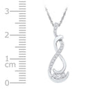 10kt White Gold Women's Round Diamond Cradled 3-Stone Infinity Pendant 1-5 Cttw - FREE Shipping (US/CAN)-Gold & Diamond Pendants & Necklaces-JadeMoghul Inc.