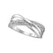 10kt White Gold Women's Round Diamond Crossover Band Ring .02 Cttw - FREE Shipping (US/CAN)-Gold & Diamond Bands-5-JadeMoghul Inc.