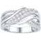 10kt White Gold Women's Round Diamond Crossover Band Ring 1/2 Cttw - FREE Shipping (US/CAN)-Gold & Diamond Bands-5-JadeMoghul Inc.