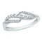 10kt White Gold Women's Round Diamond Crossover Band Ring 1/4 Cttw - FREE Shipping (US/CAN)-Gold & Diamond Bands-5-JadeMoghul Inc.