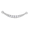 10kt White Gold Women's Round Diamond Curved Bar Pendant Necklace 1-2 Cttw - FREE Shipping (US/CAN)-Gold & Diamond Pendants & Necklaces-JadeMoghul Inc.