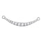 10kt White Gold Women's Round Diamond Curved Graduated Bar Pendant Necklace 1-4 Cttw - FREE Shipping (US/CAN)-Gold & Diamond Pendants & Necklaces-JadeMoghul Inc.