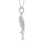 10kt White Gold Women's Round Diamond Dolphin Fish Animal Pendant 1-10 Cttw - FREE Shipping (US/CAN)-Gold & Diamond Pendants & Necklaces-JadeMoghul Inc.