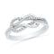 10kt White Gold Women's Round Diamond Double Lasso Infinity Ring 1/6 Cttw - FREE Shipping (US/CAN)-Gold & Diamond Rings-5-JadeMoghul Inc.