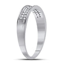 10kt White Gold Women's Round Diamond Double Row Band Ring 1-10 Cttw - FREE Shipping (US/CAN)-Gold & Diamond Bands-JadeMoghul Inc.