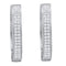 10kt White Gold Women's Round Diamond Double Row Pave Hoop Earrings 1-4 Cttw - FREE Shipping (US/CAN)-Gold & Diamond Earrings-JadeMoghul Inc.