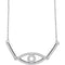 10kt White Gold Women's Round Diamond Eye Chain Bracelet 1-5 Cttw - FREE Shipping (US/CAN)-Gold & Diamond Bracelets-JadeMoghul Inc.