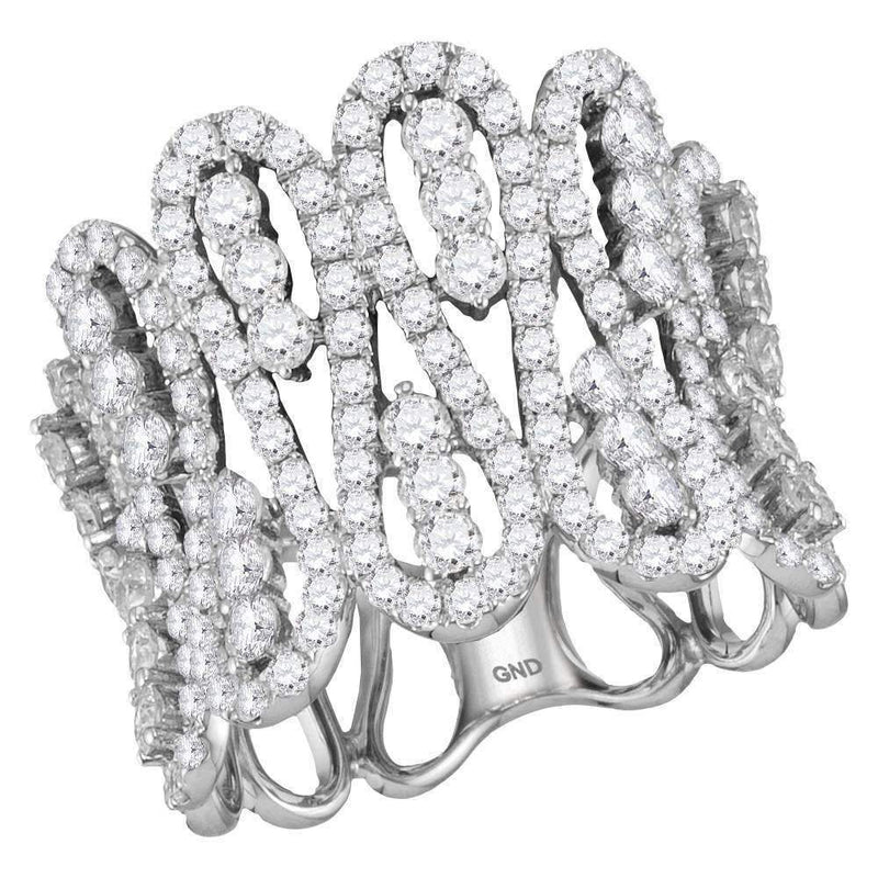 10kt White Gold Women's Round Diamond Fashion Cocktail Band Ring 2-1/2 Cttw - FREE Shipping (US/CAN)-Rings And Bands-5.5-JadeMoghul Inc.
