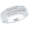 10kt White Gold Women's Round Diamond Flat Side Arched Band Ring 1/4 Cttw - FREE Shipping (US/CAN)-Gold & Diamond Bands-5-JadeMoghul Inc.