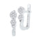 10kt White Gold Women's Round Diamond Flower Cluster Hoop Earrings 1-5 Cttw - FREE Shipping (USA/CAN)-Gold & Diamond Earrings-JadeMoghul Inc.