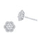 10kt White Gold Women's Round Diamond Flower Cluster Stud Earrings 1-2 Cttw - FREE Shipping (USA/CAN)-Gold & Diamond Earrings-JadeMoghul Inc.