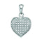 10kt White Gold Women's Round Diamond Heart Love Cluster Pendant 1-10 Cttw - FREE Shipping (US/CAN)-Gold & Diamond Pendants & Necklaces-JadeMoghul Inc.