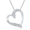 10kt White Gold Women's Round Diamond Heart Love Pendant 1-20 Cttw - FREE Shipping (US/CAN)-Gold & Diamond Pendants & Necklaces-JadeMoghul Inc.