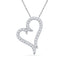10kt White Gold Women's Round Diamond Heart Love Pendant 1-5 Cttw - FREE Shipping (US/CAN)-Gold & Diamond Pendants & Necklaces-JadeMoghul Inc.