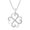 10kt White Gold Women's Round Diamond Heart Love Pendant 1-5 Cttw - FREE Shipping (US/CAN)-Gold & Diamond Pendants & Necklaces-JadeMoghul Inc.