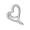 10kt White Gold Women's Round Diamond Heart Love Pendant 1-8 Cttw - FREE Shipping (US/CAN)-Gold & Diamond Pendants & Necklaces-JadeMoghul Inc.