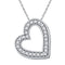 10kt White Gold Women's Round Diamond Heart Love Pendant 1-8 Cttw - FREE Shipping (US/CAN)-Gold & Diamond Pendants & Necklaces-JadeMoghul Inc.