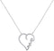 10kt White Gold Women's Round Diamond Heart Love Pendant Necklace 1-12 Cttw - FREE Shipping (US/CAN)-Pendants And Necklaces-JadeMoghul Inc.