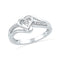 10kt White Gold Women's Round Diamond Heart Love Promise Bridal Ring .03 Cttw - FREE Shipping (US/CAN)-Gold & Diamond Promise Rings-5.5-JadeMoghul Inc.