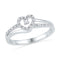 10kt White Gold Women's Round Diamond Heart Love Promise Bridal Ring 1/20 Cttw - FREE Shipping (US/CAN)-Gold & Diamond Promise Rings-5-JadeMoghul Inc.