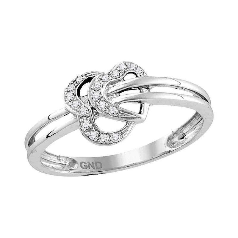 10kt White Gold Women's Round Diamond Heart Love Ring 1/20 Cttw - FREE Shipping (US/CAN)-Gold & Diamond Heart Rings-8-JadeMoghul Inc.