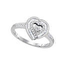 10kt White Gold Women's Round Diamond Heart Love Ring 1/4 Cttw - FREE Shipping (US/CAN)-Gold & Diamond Heart Rings-5-JadeMoghul Inc.
