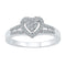 10kt White Gold Women's Round Diamond Heart Love Ring 1/5 Cttw - FREE Shipping (US/CAN)-Gold & Diamond Heart Rings-5-JadeMoghul Inc.
