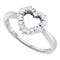 10kt White Gold Women's Round Diamond Heart Outline Ring 1/10 Cttw - FREE Shipping (US/CAN)-Gold & Diamond Heart Rings-5-JadeMoghul Inc.