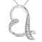 10kt White Gold Women's Round Diamond Heart Pendant 1-12 Cttw - FREE Shipping (US/CAN)-Gold & Diamond Pendants & Necklaces-JadeMoghul Inc.