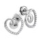 10kt White Gold Women's Round Diamond Heart Screwback Earrings 1-4 Cttw - FREE Shipping (US/CAN)-Gold & Diamond Earrings-JadeMoghul Inc.