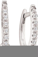 10kt White Gold Women's Round Diamond Hoop Earrings 1-12 Cttw - FREE Shipping (US/CAN)-Gold & Diamond Earrings-JadeMoghul Inc.