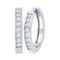 10kt White Gold Women's Round Diamond Hoop Earrings 1-2 Cttw - FREE Shipping (USA/CAN)-Gold & Diamond Earrings-JadeMoghul Inc.