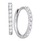 10kt White Gold Women's Round Diamond Hoop Earrings 1-3 Cttw - FREE Shipping (US/CAN)-Gold & Diamond Earrings-JadeMoghul Inc.