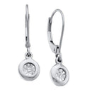 10kt White Gold Women's Round Diamond Illusion Dangle Leverback Earrings 1-20 Cttw - FREE Shipping (USA/CAN)-Gold & Diamond Earrings-JadeMoghul Inc.